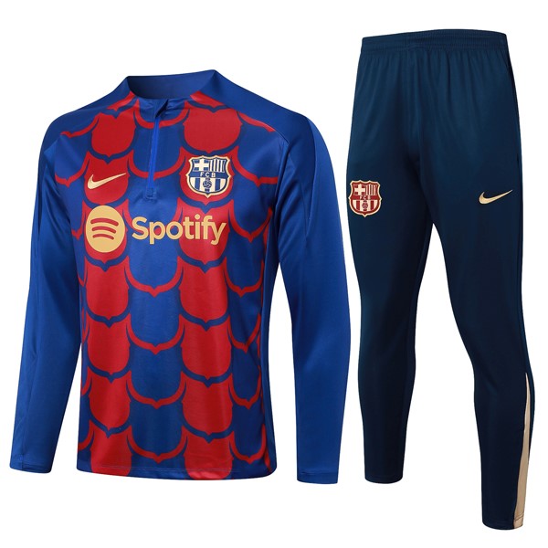 Sudadera De Training Barcelona 2024 2025 Azul Rojo 3